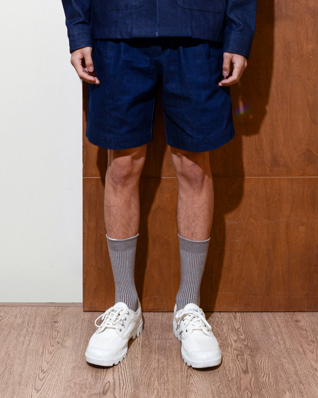 Structured Denim Bermuda